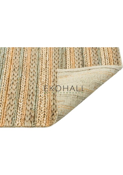 Netra Koleksiyonu Jüt ile Üretilen El Dokuma Sisal Kilim S-1103 Grey Multy Xw