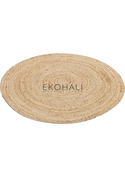 Juno Koleksiyonu Jüt ile Üretilen El Dokuma Sisal Kilim Ech 01R Natural