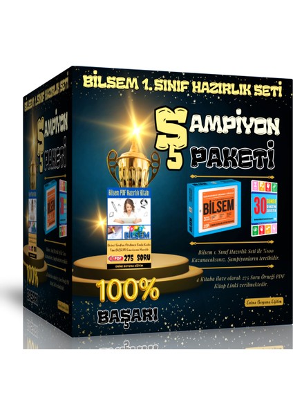 Bilsem 1. Sınıf Hazırlık Seti (1 Hazırlık Kitabı - 6 Deneme)