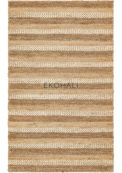 Netra Koleksiyonu Jüt ile Üretilen El Dokuma Sisal Kilim S-1410 Natural Xw