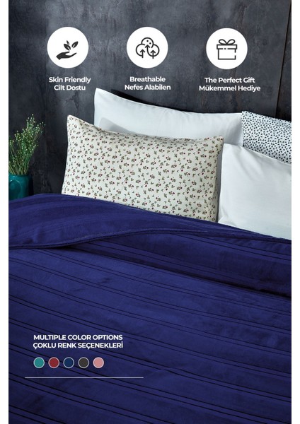 Yumuşak ve rahat tek kişilik 150x230 cm koyu mavi polyester battaniye fırsatları