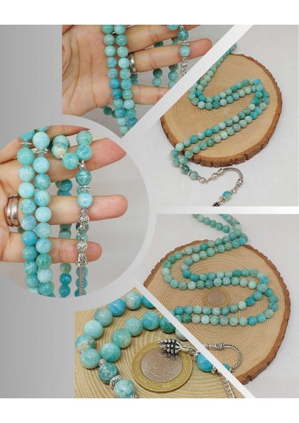 Amazonit Taşı Royal 99LUK Tesbih 8mm (36600)