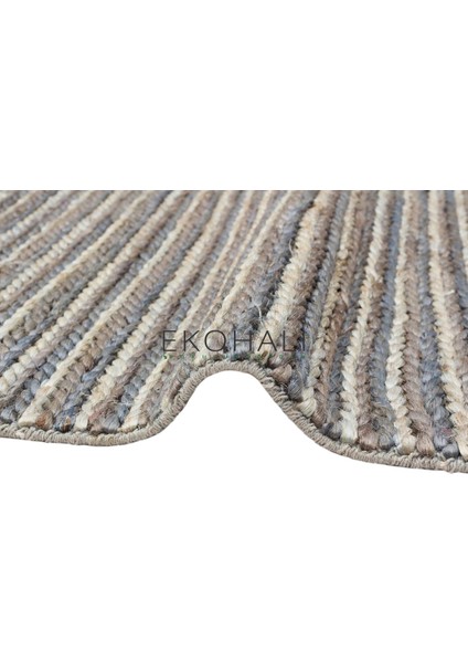 Netra Koleksiyonu Jüt ile Üretilen El Dokuma Sisal Kilim C-1512 Navy Multy Xw