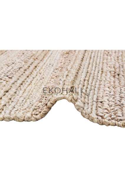 Netra Koleksiyonu Jüt ile Üretilen El Dokuma Sisal Kilim S-1410 Silver Xw