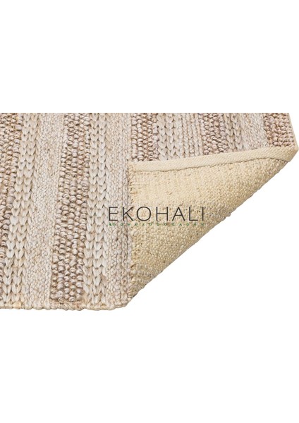 Netra Koleksiyonu Jüt ile Üretilen El Dokuma Sisal Kilim S-1410 Silver Xw