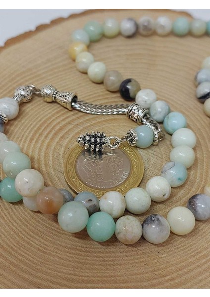 Amazonit Taşı 99LUK Tesbih 8mm (4437) modelleri