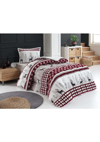 Yılbaşı Temalı Comforter Tek Kişilik Yorgan Seti