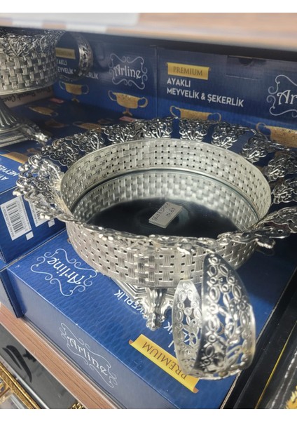 Hasır Ayaklı Meyvelik/şekerlik Yuv GÜMÜŞSAG.İ.020.ZB2021-G