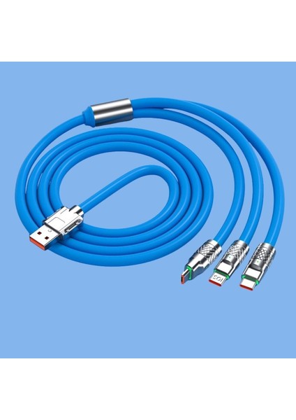 Buffer®kutulu 3 Şarj Aleti 1 Arada Çinko Alaşım Hızlı Şarj Kablosu Mavi 3 In 1 modelleri