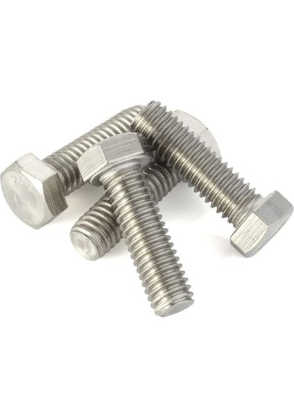 M10 x 35 Çelik Civata Altı Köşe Din 933 8.8 Kalite Akb 15 Adet