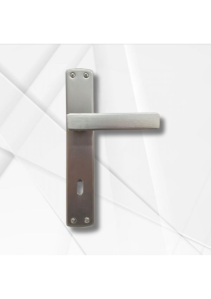 Lusso Inox Siyah Renkli Aynalı Kapı Kolu Yale Kapı Kolu