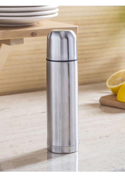 Gri paslanmaz çelik 500 ml termos, şık ve dayanıklı içecek kabı fırsatları