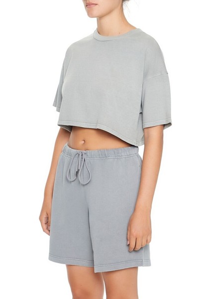 Yuvarlak Yaka Crop T-Shirt fırsatları