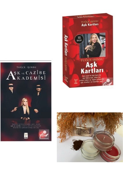 Aşk ve Cazibe Akademisi ile Aşk Kartları - Kahve Mum Hediyeli Set