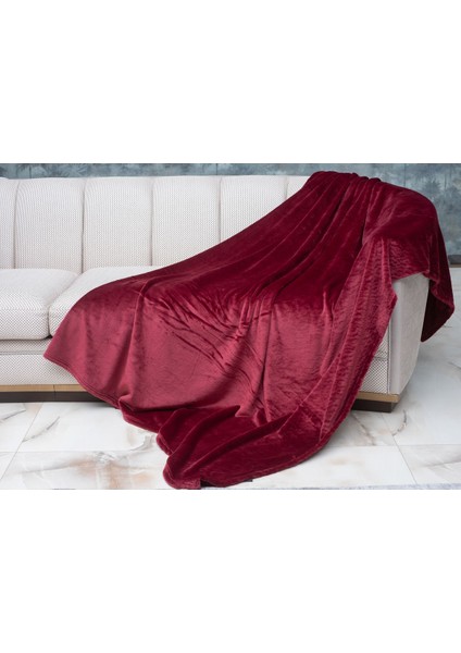 Wellsoft Peluş Tv Battaniyesi (150X200 Cm) Bordo