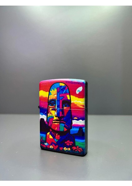Zippo Model Lazer Baskı Benzinli Metal Çakmak