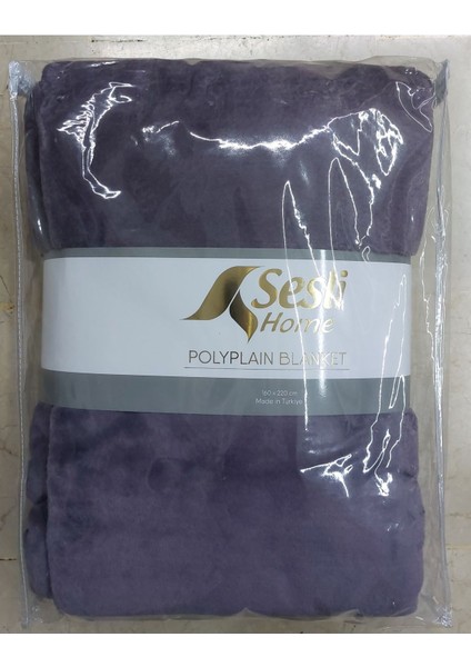 Yumuşak ve şık tek kişilik metalik renkli polyester battaniye