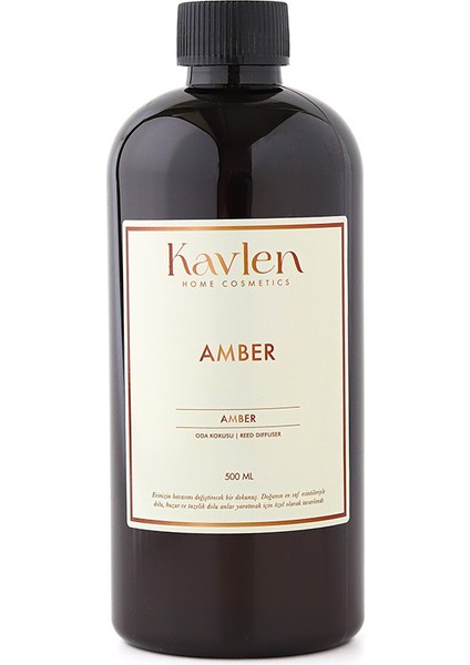 Amber Yedek Çubuklu Oda ve Ortam Kokusu Yedek Dolum Şişe 500 ml