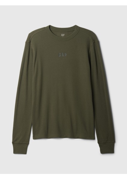 Erkek Haki Gap Logo Waffle Örgü T-Shirt fiyatları