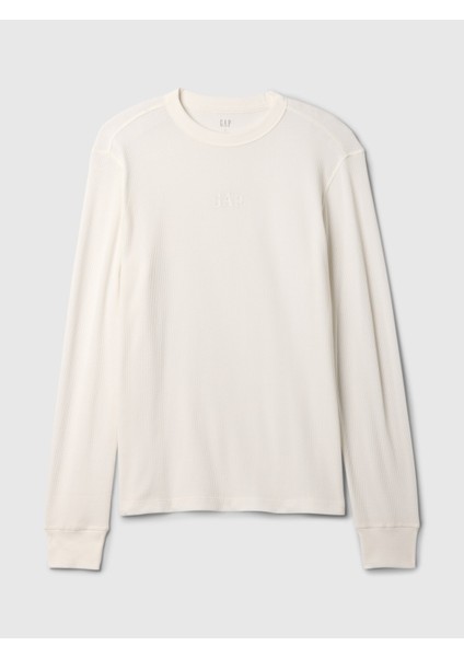 Erkek Kırık Beyaz Gap Logo Waffle Örgü T-Shirt fiyatları