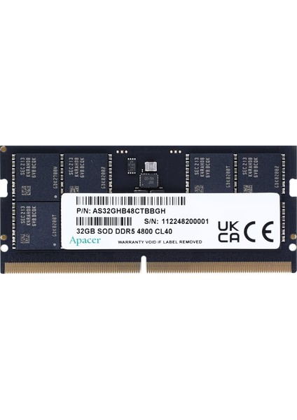 Apacer 16 GB(1X16GB) 5600MHZ Sodımm CL40 Ddr5 Notebook Ram ( FS.16G2C.PK)