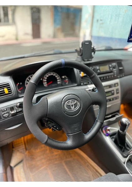 Toyota Corolla 2002-2008 Araca Özel Direksiyon Kılıfı (Nubuk Karbon Yüzüklü) fiyatları