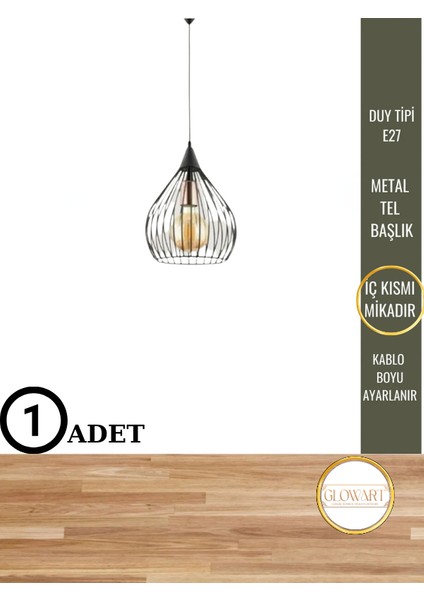 Mhk Prime Armut Siyah Sarkıt Salon Mutfak Banyo Yatak Odası Çocuk Odası Antre Avize
