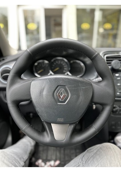Renault Symbol 2015-2017 Araca Özel Direksiyon Kılıfı (Soft Nokta Nappa)