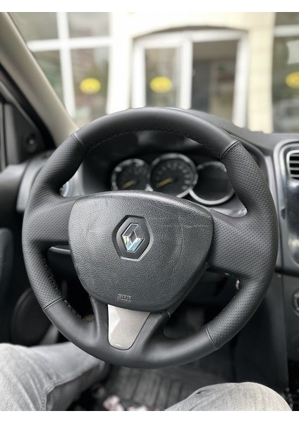 Renault Symbol 2015-2017 Araca Özel Direksiyon Kılıfı (Soft Nokta Nappa)