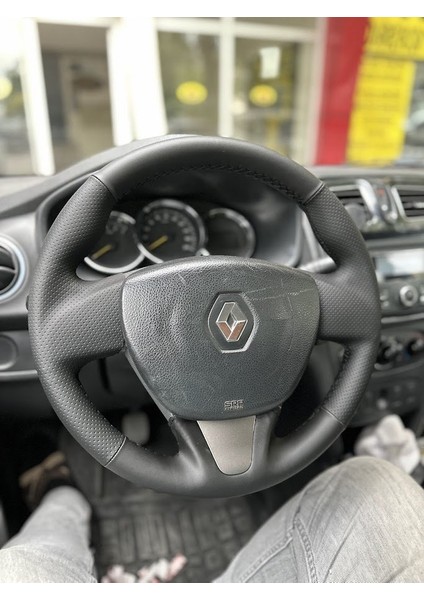Renault Symbol 2015-2017 Araca Özel Direksiyon Kılıfı (Soft Nokta Nappa)