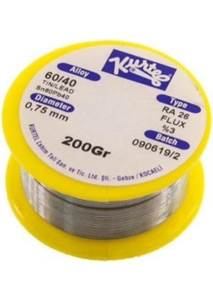 200GR Kurtel Lehim Teli 0.75MM 60/40 Kurşun Kalay Karışımı Lodos
