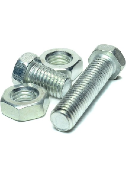 M10 x 30 Çelik Civata + Somun Altı Köşe Din 933 Akb 30 Adet