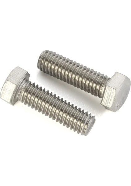 M16 x 50 Çelik Civata + Somun Altı Köşe Din 933 Akb 20 Adet
