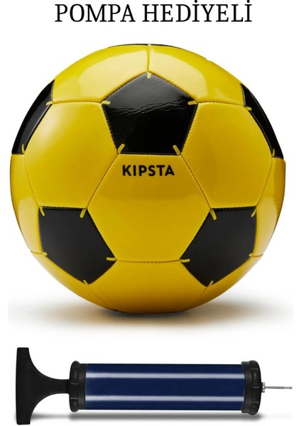 Futbol Topu Kipsta - Pompa Futbol Topu - 5 Numara - 12 Yaş ve Üzeri - Sarı - First Kick