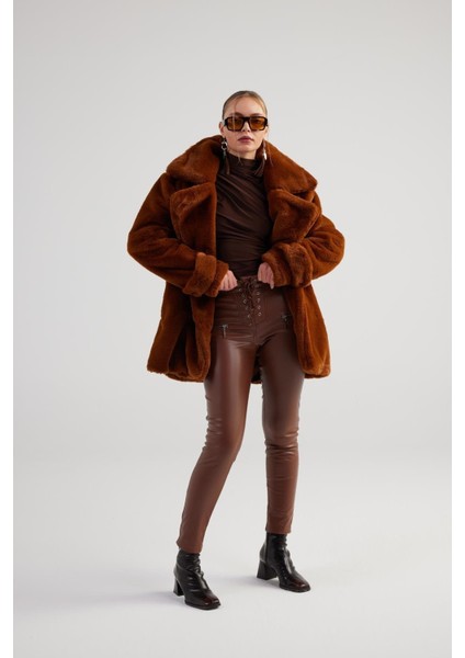 Gina Deri Pantolon Kahve modelleri