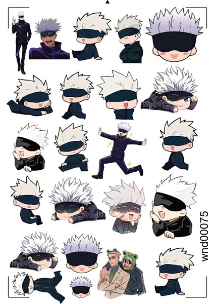 Jujutsu Kaisen Karışık Anime Sticker Seti - Ajanda - Laptop - Telefon Sticker Seti (23 Adet)