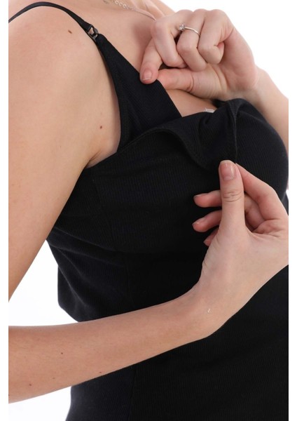 Hamile Pamuklu Fitilli Esnek Kumaş Emzirme Atleti modelleri