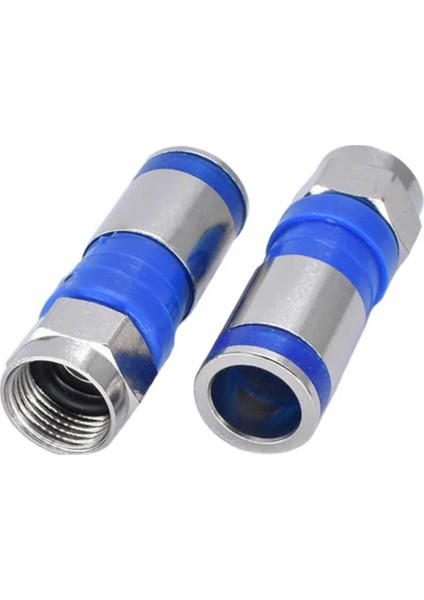 F Konnektör Digiturk Sıkmalı Mavi Çizgili 1 Adet Dijitürk Soket