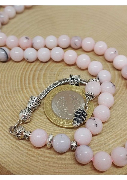 Pembe Siyah Alacalı Opal Taşı 99LUK Tesbih 8mm (42110) modelleri