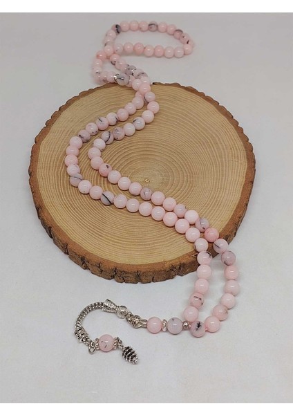Pembe Siyah Alacalı Opal Taşı 99LUK Tesbih 8mm (42110) fırsatları