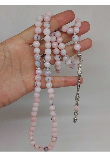 Pembe Siyah Alacalı Opal Taşı 99LUK Tesbih 8mm (42110) indirimleri