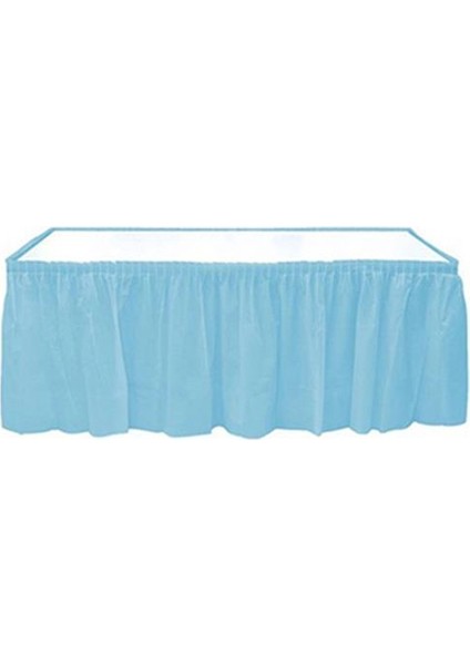 Açık Mavi Plastik Masa Eteği