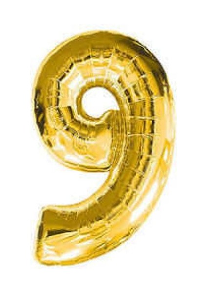 9 Rakam Folyo Balon Altın 40CM