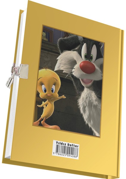 Sylvester & Tweety Karakter Baskılı Kilitli Hatıra Günlük Anı Defteri