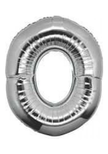 O Harf Folyo Balon Gümüş 40CM