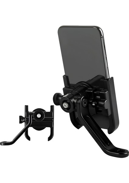 Dikiz Aynaya Bağlantılı Bisiklet Motosiklet Telefon Tutucu Tüm Telefonlarla Uyumlu Çevirmeli Kilitli modelleri