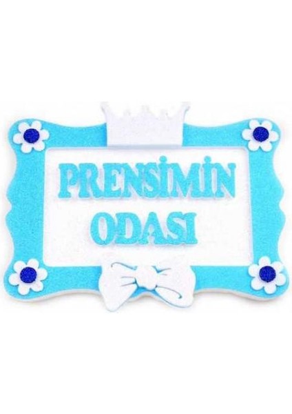Prensimin Odası Mavi Strafor Süs