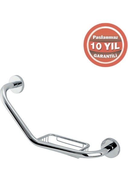 Paslanmaz Pirinç Flora Küvet Tutamağı Süngerlikli 40 cm