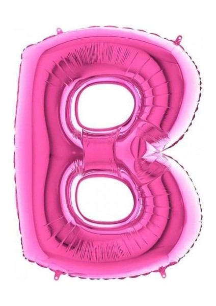 B Harf Folyo Balon Fuşya 100CM