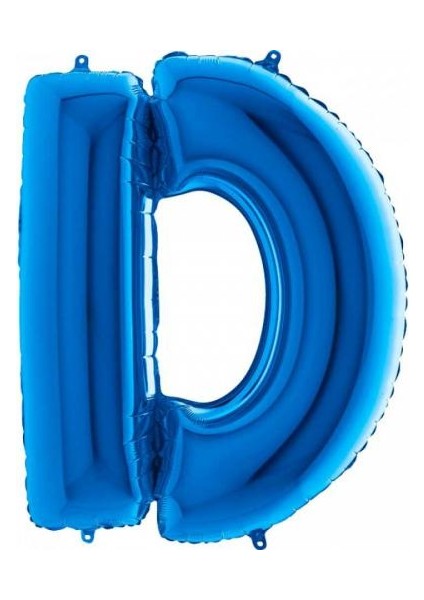 D Harf Folyo Balon Mavi 100CM